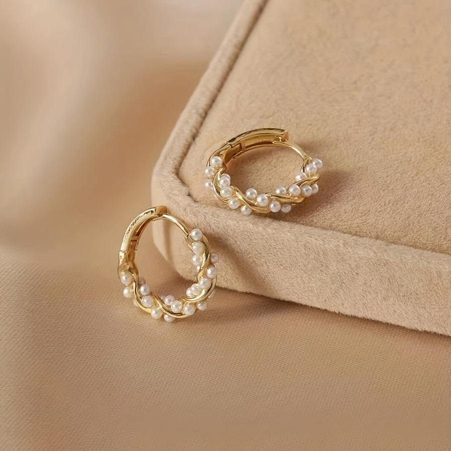 Vintage Boho Copper Hoop Earrings - Earth Day Harmony & Couple's Energy