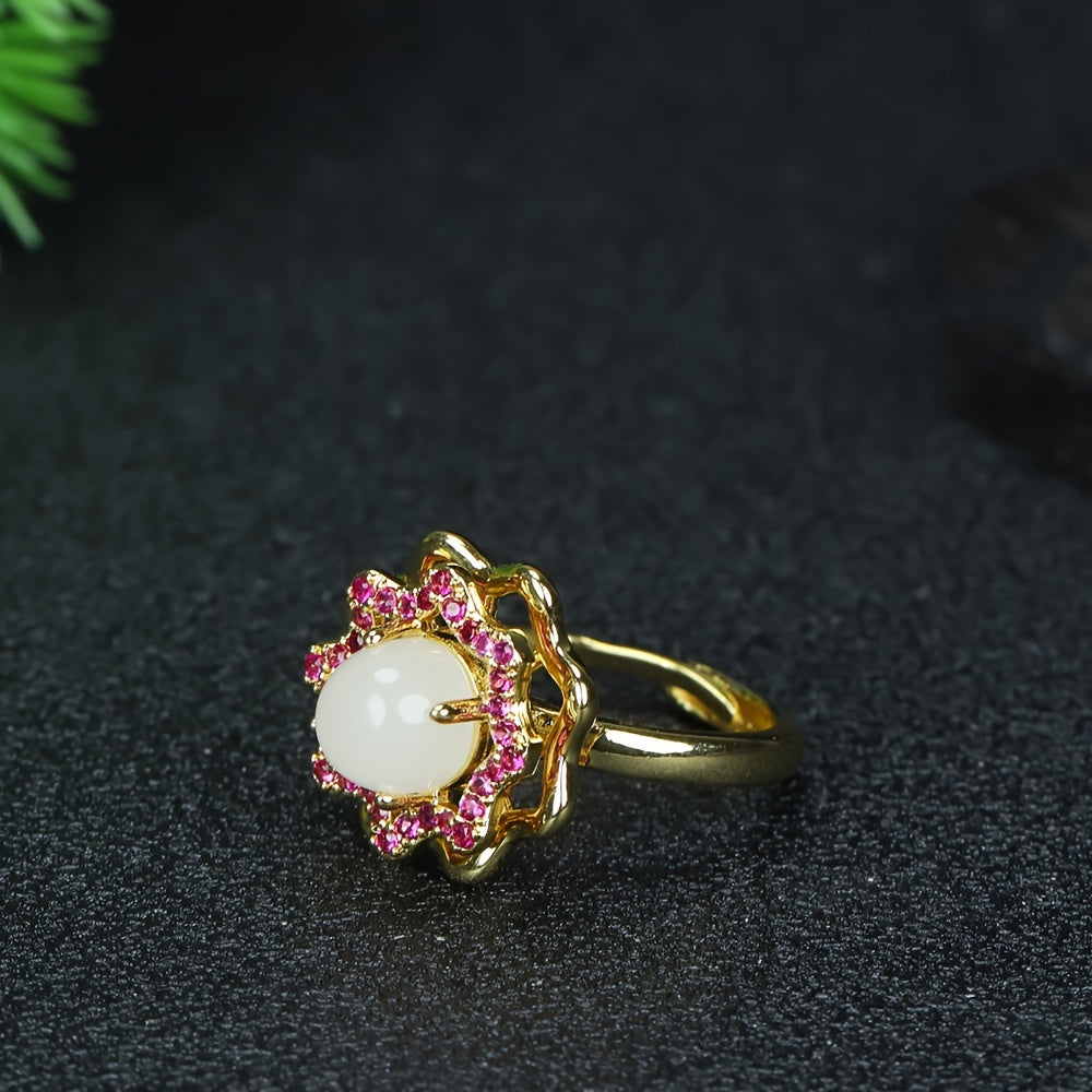 Light Luxury Mint Ring for Emotional Balance, Stylish Commuter Jewelry, and Spiritual Calm