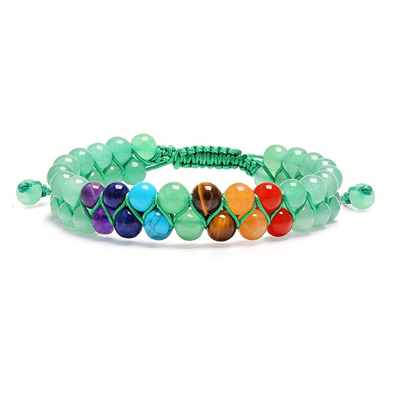 Black Agate Elastic Bracelet for Energy Balance & Protection