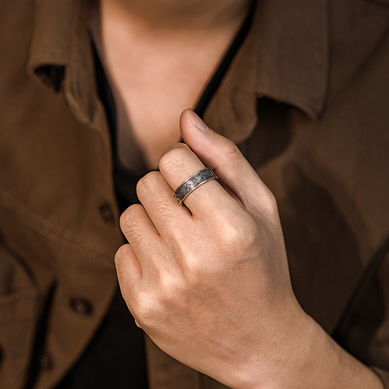 Adjustable Copper Dragon Ring — Hypoallergenic Vintage Unisex Design with Spiritual Symbolism