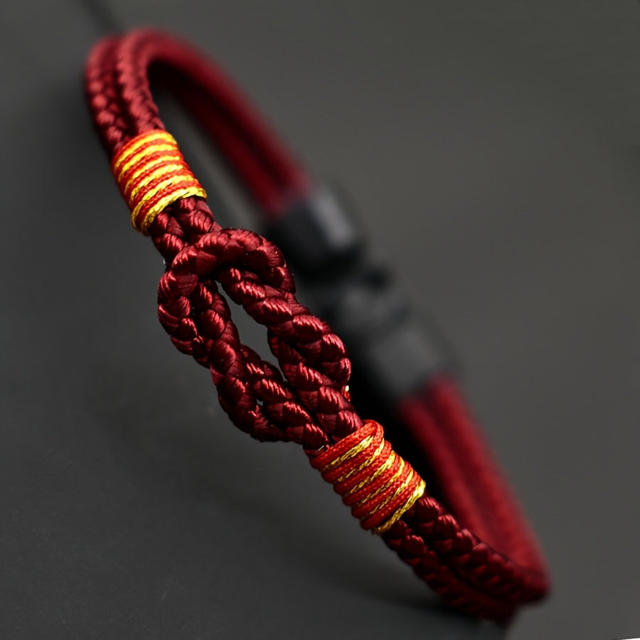Braided Cord Bracelet - Heavy-Duty Friendship Knot for Strength & Harmony