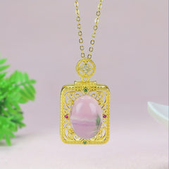 Elegant Natural Amethyst Pendant Necklace - Rock Crystal Choker for Spiritual Harmony & Love
