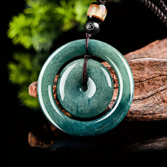 Light Green Jade Pendant Necklace for Harmony, Prosperity & Grounding