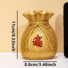 Chinese Money Bag Prosperity Ornament — Wealth Magnet, Auspicious Chi & Good Fortune Energy for Home/Office