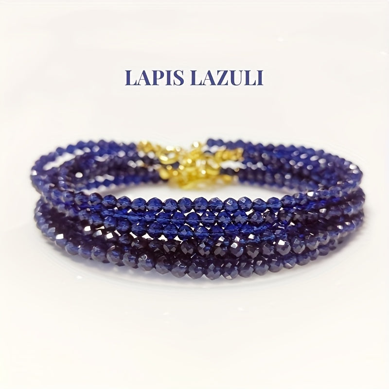 Ultra-fine Lapis Lazuli Beads Bracelet - Shiny Energy for Valentine's Day & Birthday Gifts