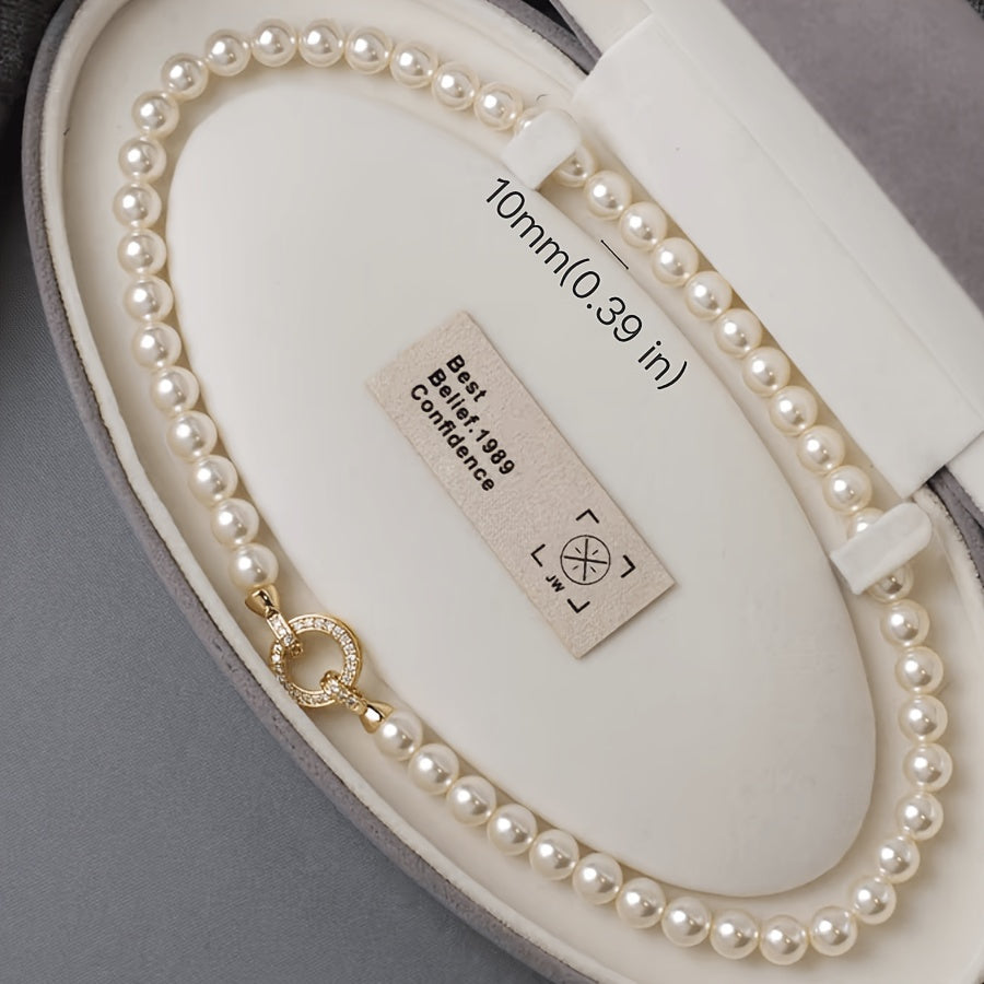 1pc Luxury Pearl Necklace - Bohemian Style for Inner Peace & Spiritual Growth