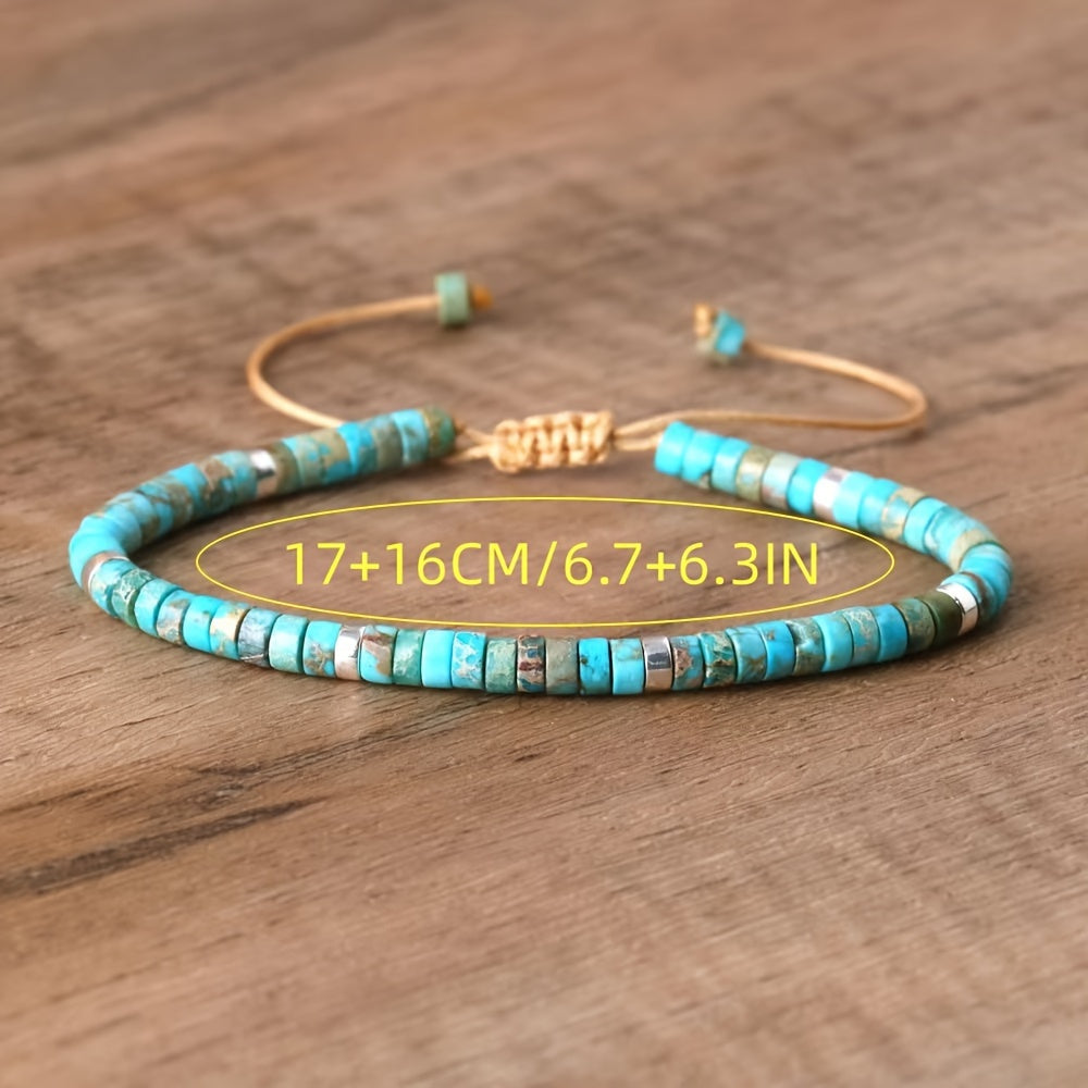 Summer Styled Cute Simple Beaded Bracelet - Adjustable Handmade Vacation Wrist Accessory