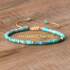 Summer Styled Cute Simple Beaded Bracelet - Adjustable Handmade Vacation Wrist Accessory