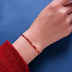 4 Colors Lucky Rope Bracelet: Adjustable Friendship Bracelet for Men with Colorful Energy