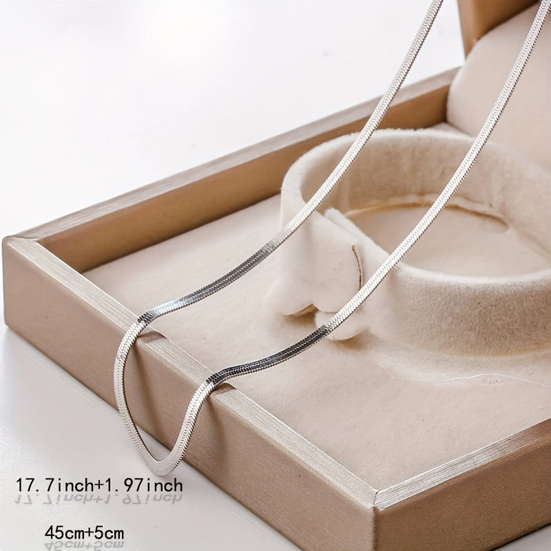 Minimalist Snake Bone Necklace with Positive Energy - European & American Style Collarbone Jewelry