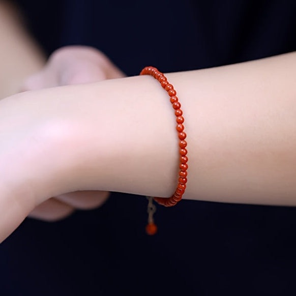 Natural Agate Beaded Bracelet - Harmony & Protection Energy Boost