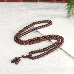 Nepalese Phoenix Eye Bead Necklace - 108 Mala for Spiritual Protection & Renewal
