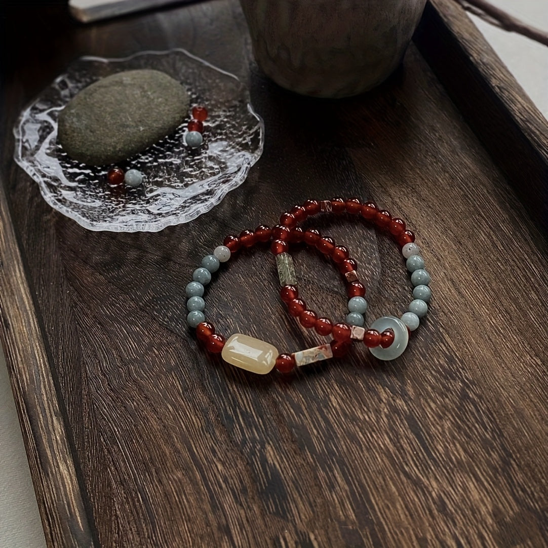Bohemian Agate Bracelet Set - Harmony & Creativity for Daily Wear