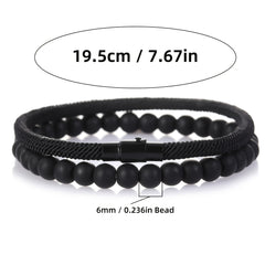 Minimalist Natural Stone Bracelet - Simple Elegance for Men's Style & Energy