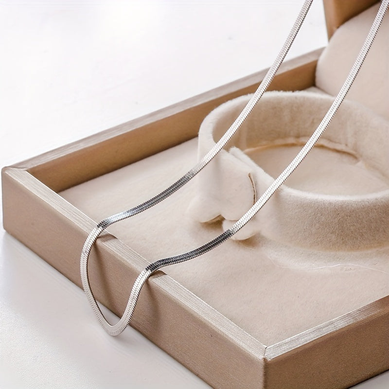 Minimalist Snake Bone Necklace with Positive Energy - European & American Style Collarbone Jewelry