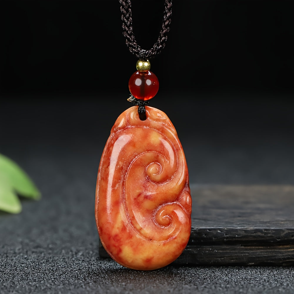 Elegant Natural Stone Swirl Pendant for Emotional Flow, Spiritual Growth, and Timeless Style