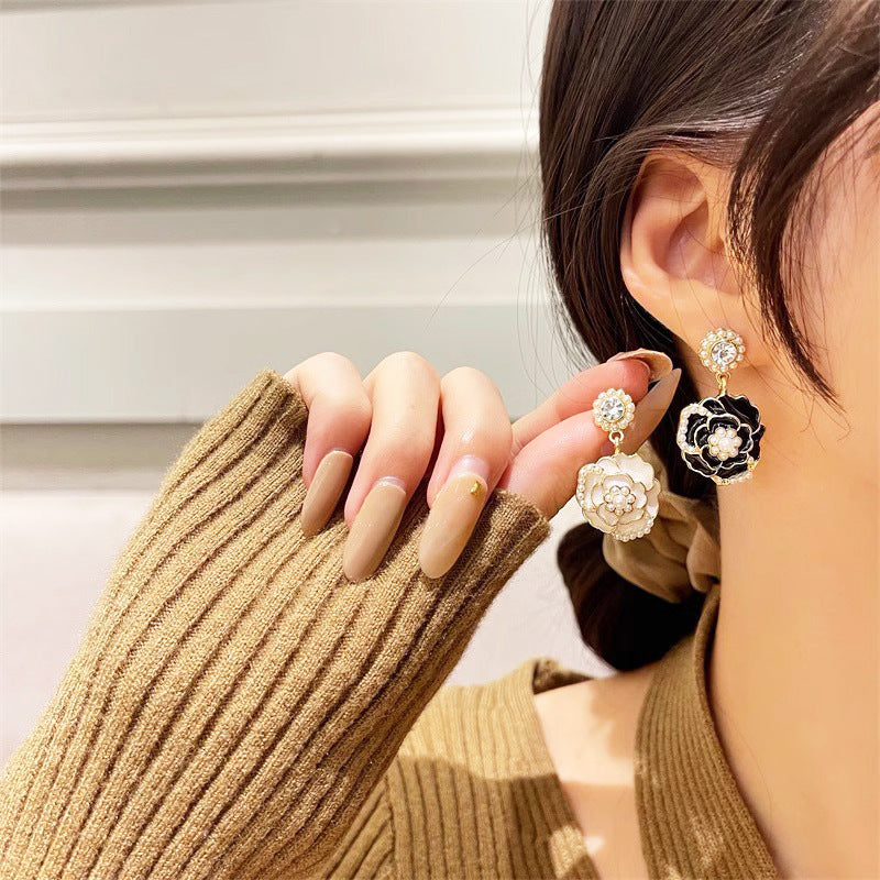 Elegant French Floral Dainty Earrings with Positive Energy - Versatile Everyday & Formal Jewelry