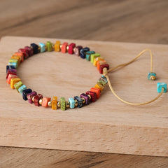 Emperor Stone Square Woven Bracelet - Vibrant Energy & Versatile Style