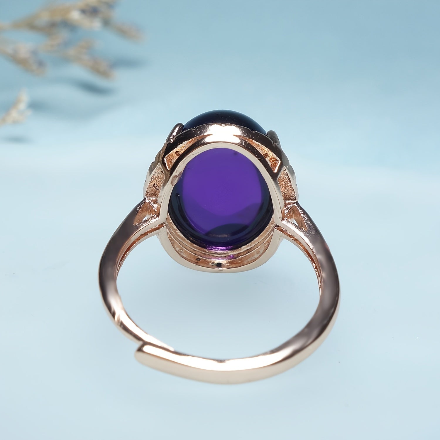 Adjustable Agate Ring - Natural Stone Energy for Harmony & Protection