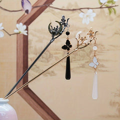Butterfly Water Drop Hairpin - Ancient Style Tassel Accessory for Mind-Body-Spirit Balance