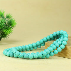 Vintage Natural Turquoise Bead Necklace - Blue-Green Energy for Daily Wear & Protection
