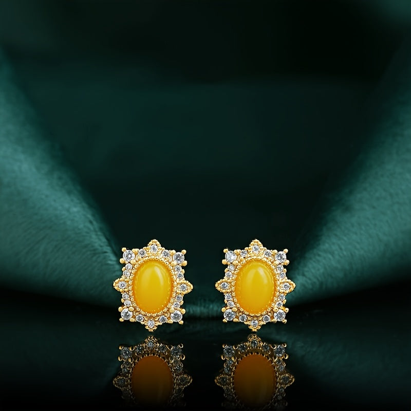 Vintage Elegant Holiday Earrings - Golden Energy for Daily Wear & Gifting