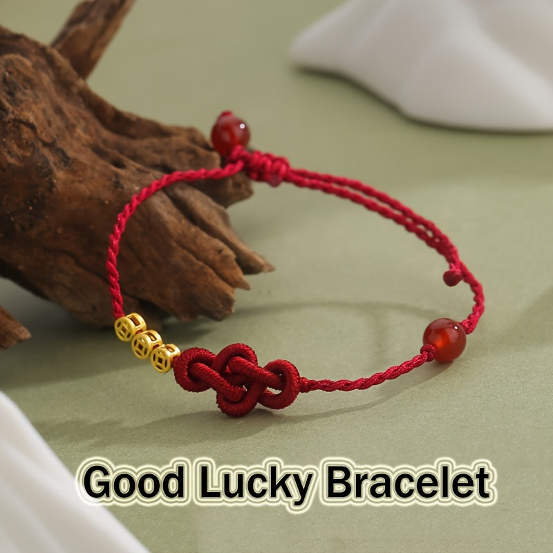 Adjustable Chinese Lucky Red Coin Bracelet - Protection & Prosperity Energy