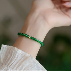 Elegant Green Crystal Bead Bracelet - Perfect Gift for Mother’s Day & Energy Balance