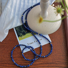 Bohemian Blue Lace Necklace – Versatile Layering Gemstone Jewelry for Daily Elegance