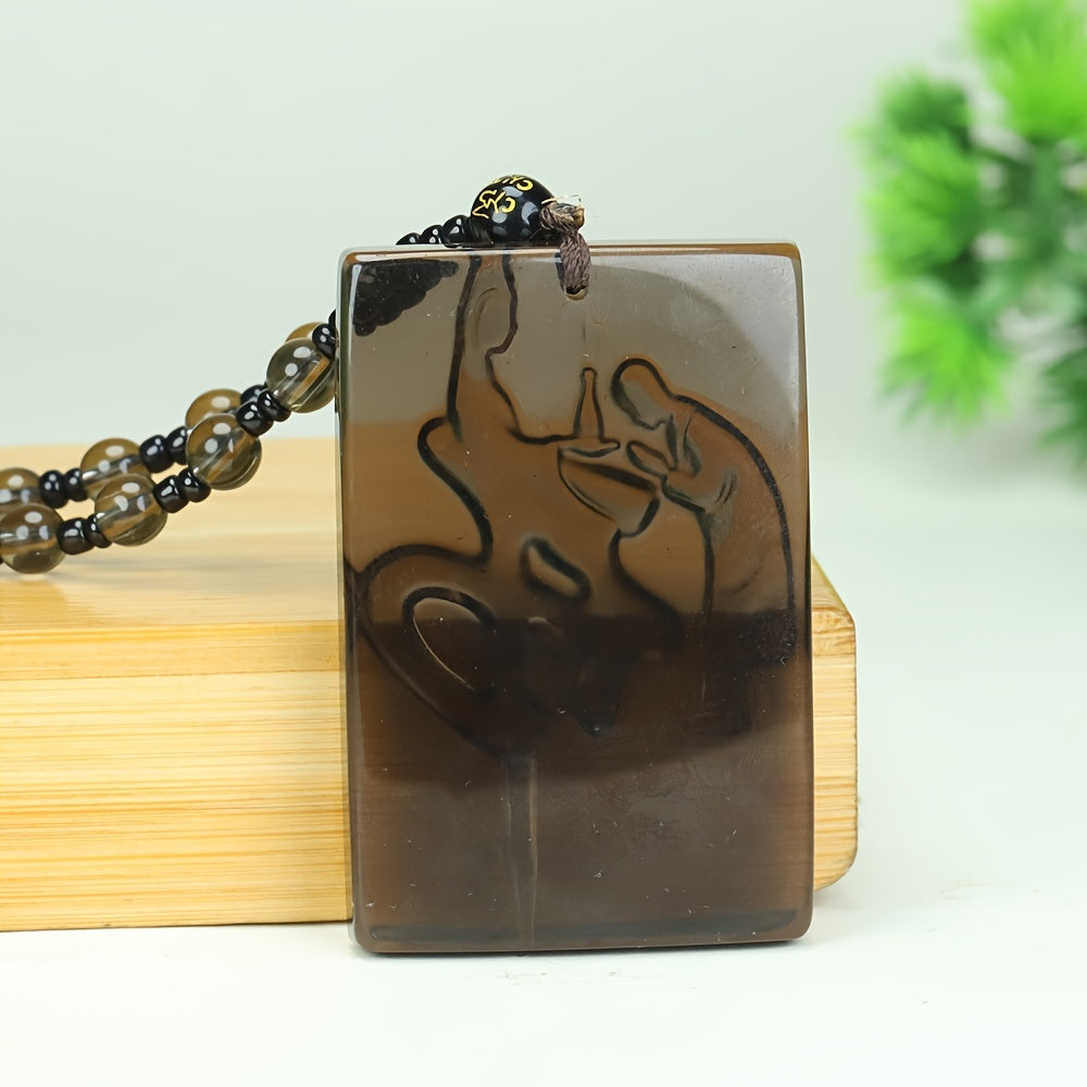 Men's Natural Stone Pendant Necklace - Grounding Energy, Raw Earth Connection