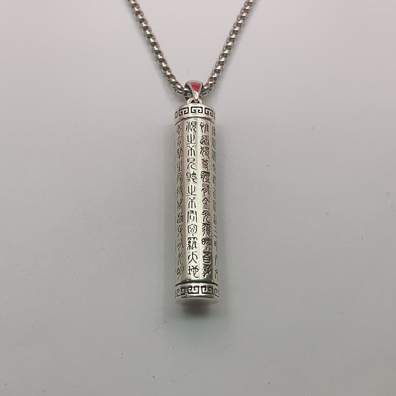 Vintage Rotatable Amulet Pendant for Scriptures & Ashes - Auspicious Energy Enhancer