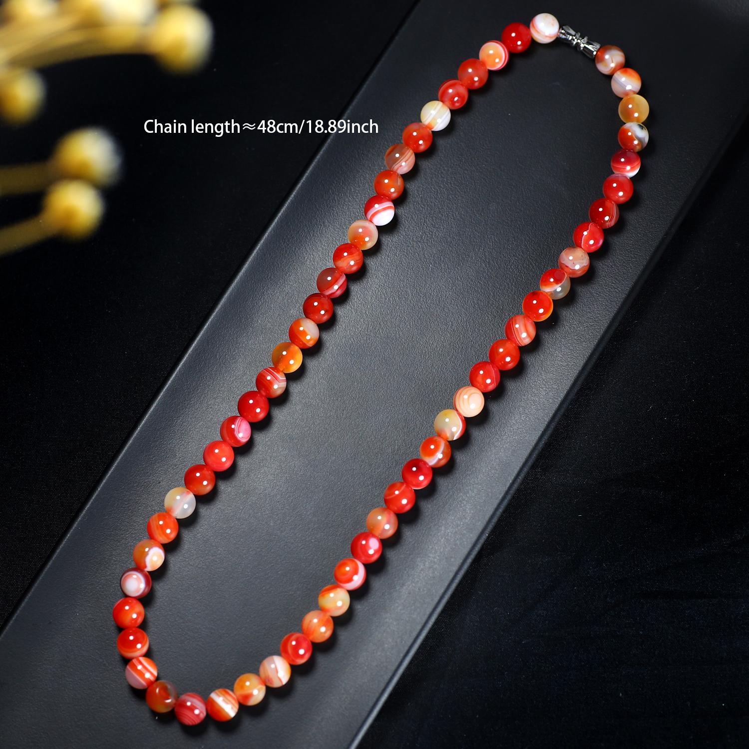 bohemian agate necklace for women&men natural stone pendant for emotional balance and grounding