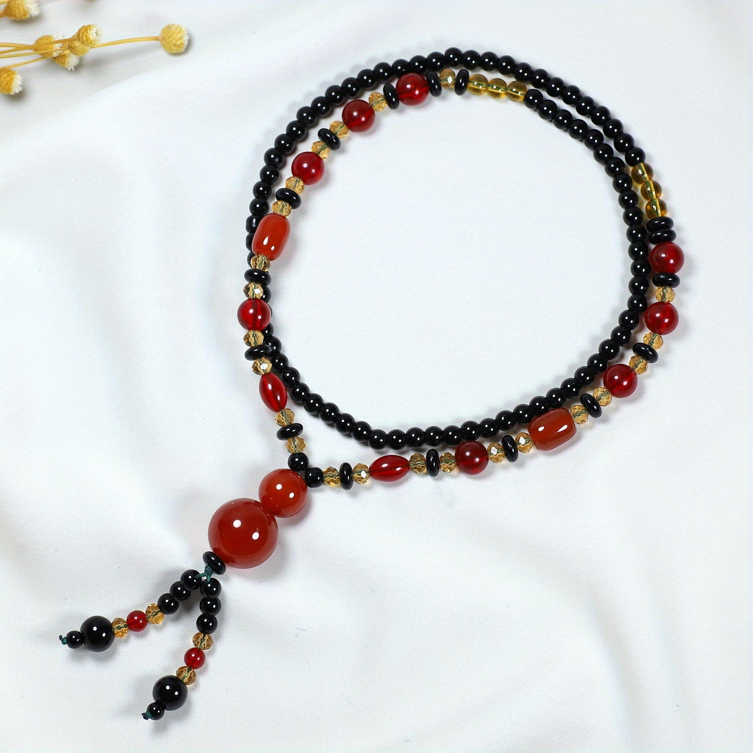 Bohemian Agate Necklace material details