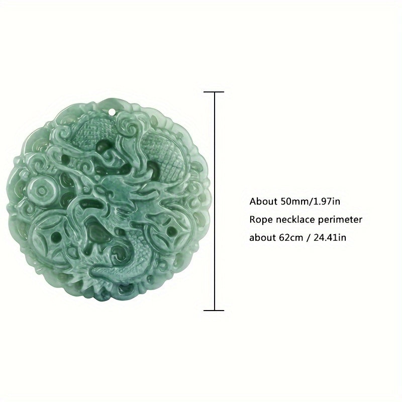 Natural Stone Pendant Necklace - Floral Engraved Talisman for Grounding Energy, Harmony, and Spiritual Connection