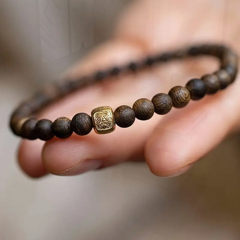 Women's Natural Agarwood Zakiram Bracelet - Spiritual Energy & Cultural Charm