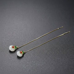 Silver Cloud & Peace Buckle Earrings — Hand-Forged Hanfu Jewelry for Inner Composure and Personal Rhythm