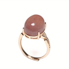 Natural Strawberry Quartz Ring - Sweet Pink Energy for Love & Harmony - Perfect Gift for All Occasions