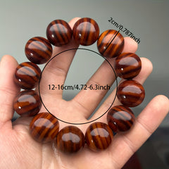 Natural Sandalwood Mala Bracelet - Spiritual Energy for Meditation & Harmony with Wooden Beads