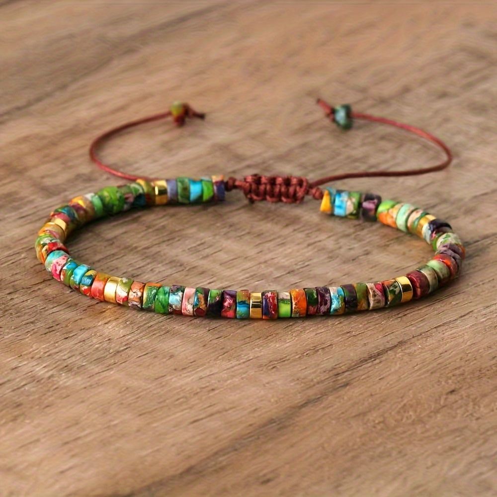 Summer Styled Cute Simple Beaded Bracelet - Adjustable Handmade Vacation Wrist Accessory