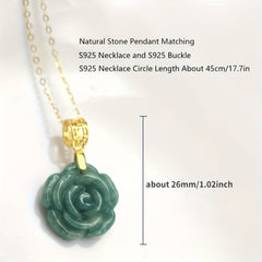 Elegant Silver Flower Necklace - Natural Harmony & Prosperity Energy
