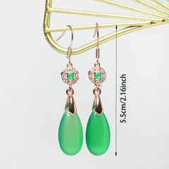 Colorful Natural Stone Earrings with a Luxurious Palace Style, Perfect for Beach Parties And Gatherings, Making Them an Ideal Gift for Girlfriends And Close Friends.