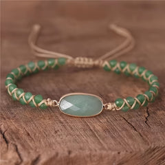 Boho-Chic Green Aventurine Beaded Bracelet - Harmony Energy & Natural Stone Charm