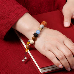 Multicolor Bodhi & Natural Gemstone  Energy Bracelet – Enlightenment, Harmony & Spiritual Abundance