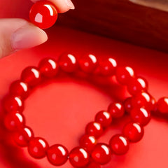 Natural Red Agate Bracelet for Daily Wear & Good Luck - Vintage Boho Style April Birthstone