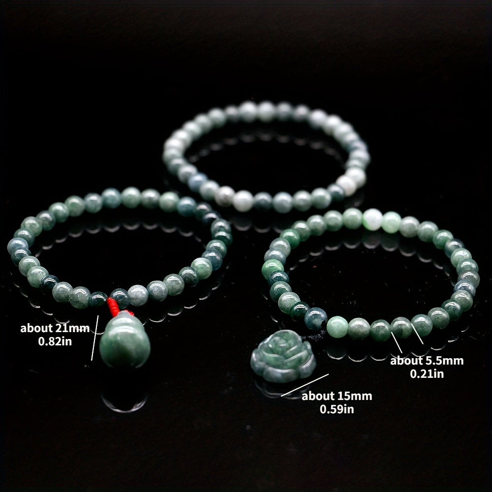 Natural Stone Bead Bracelet - Unisex Energy Gift