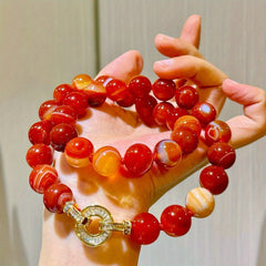 classic retro design red agate necklace Red Agate Necklace - Retro Design for Harmony & Protection