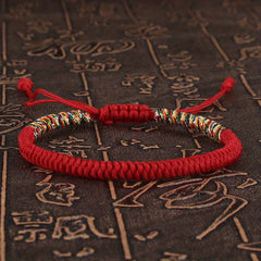 Handmade Tibetan Knot Rope Bracelet - Unisex Fashion for Spiritual Protection & Energy Balance