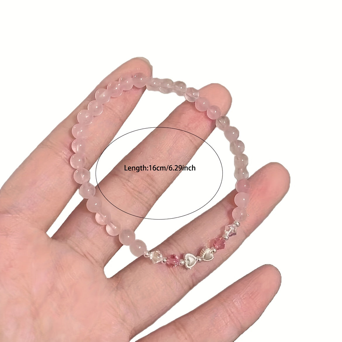 Boho-Chic Sweetheart Bowknot Beaded Bracelet - Pink & Blue Resin Beads for Emotional Balance & Creative Expression