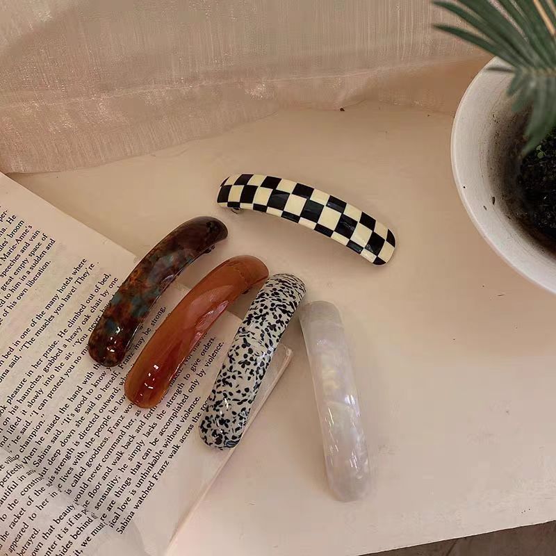 Vintage Checkered Hair Clip | Timeless Elegance & Energy Balance