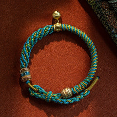 Tibetan Colorful Six-Word Mantra Bracelet — Spiritual Harmony & Luck Enhancing Jewelry